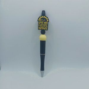 Little Miss Sunshine Silicone Beaded Pen